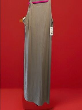 Women's Sleeveless Maxi Dress in Beige A New Day Size Small